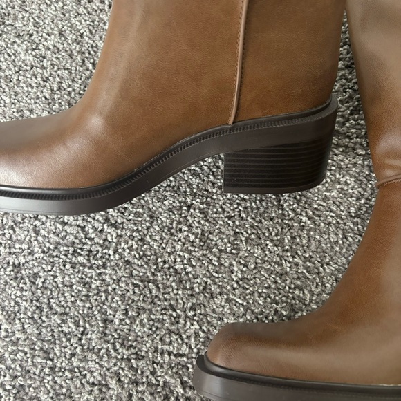 Zara Brown Buckle Knee High Boots - Picture 4 of 4